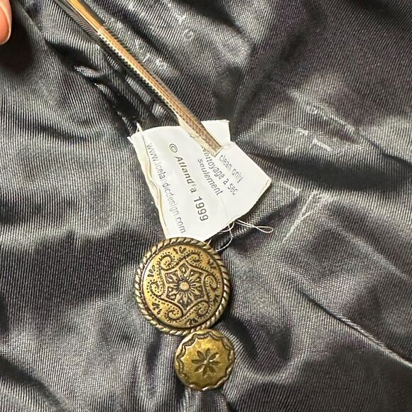 Vintage 90s Icelandic Design Wool Cardigan Floral Tapestry Knit Cottagecore M - Picture 8 of 8